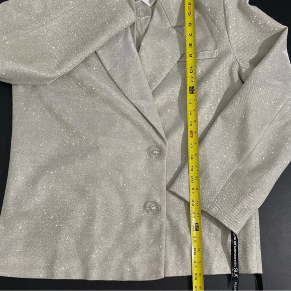 SLA The Label New Paloma Blazer Gold Glitter Medium Oversized Tailored Party - Picture 10 of 17